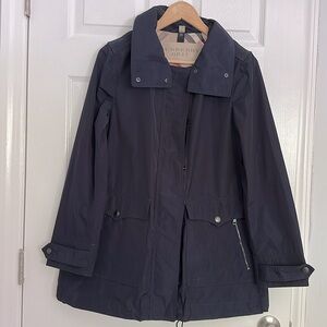 Burberry Brit raincoat/ parka Sz Small Navy Blue